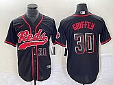 Men's Cincinnati Reds #30 Ken Griffey Jr Number Black 2023 City Connect Cool Base Stitched Jersey,baseball caps,new era cap wholesale,wholesale hats